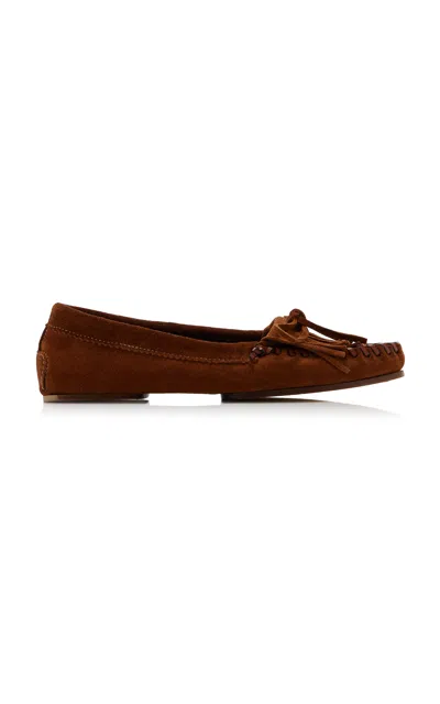 Paris Texas Indiana Suede Loafers In Brown