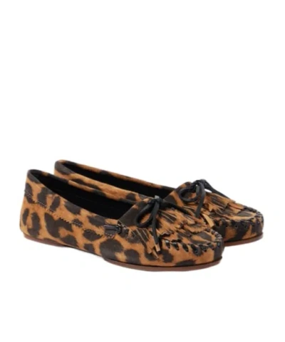 Paris Texas Indie Leopard-print Suede Loafers In Brown