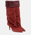 Paris Texas Ines 75 Suede Knee-high Boots In Red