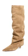 Paris Texas 35mm Ines Suede Tall Boots In Desert