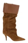 Paris Texas Ines Reverse 75 Suede Cognac Boots In Neutral