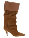 Paris Texas Ines Reverse 75 Suede Cognac Boots In Neutral