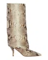 Paris Texas Ines Printed Python Mid-calf Boots In Multi