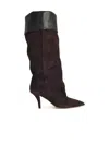 Paris Texas Ines Reverse 75 Chocolate Suede Boots In Brown
