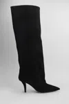 Paris Texas Ines Reverse 75 High Heels Boots In Black Suede