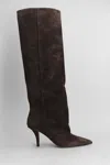 Paris Texas Ines Reverse 75 High Heels Boots In Brown Suede