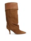 Paris Texas Ines Reverse 75 Suede Cognac Boots In Brown