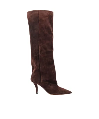 Paris Texas Ines Reverse Midcalf Boot 75 In Brown