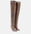 Paris Texas Ines Suede Over-the-knee Boots In Beige