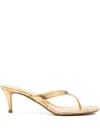 Paris Texas Open-toed High-heeled Sandals In Gold