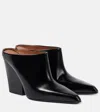 Paris Texas Jane 100 Brushed Calf Clogs In Black