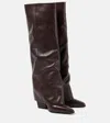 Paris Texas Jane 100 Leather Knee-high Boots In Brown