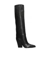 Paris Texas Black Texture-effect Leather Boots In Black