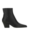 Paris Texas Block Heel Ankle Boots With Pointed Toe In Black