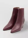 Paris Texas Jane Ankle Boots Texan Heel In Burgundy