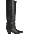 Paris Texas Jane Knee-high Leather Texan Heel Boots In Nude