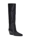 Paris Texas Jane Leather Boots In Black