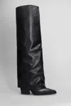 Paris Texas Jane Fold Over Boot In Black