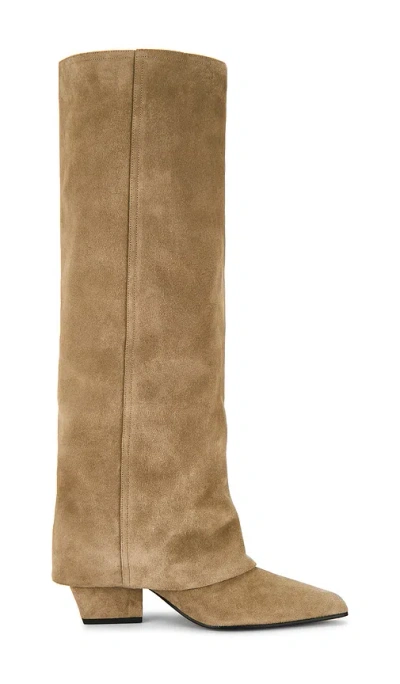 Paris Texas Jane Fold Over Boot 60 In Brown