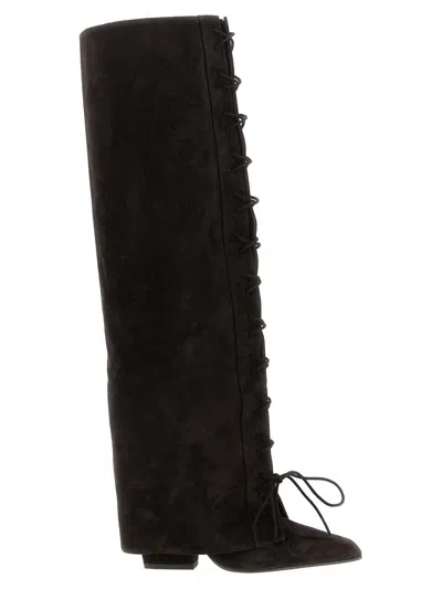 PARIS TEXAS PARIS TEXAS 'JANE FOLD OVER LACE UP' BOOTS
