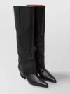Paris Texas Jane Knee-high Leather Texan Heel Boots In Nude