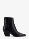Paris Texas Block Heel Ankle Boots With Pointed Toe In Black