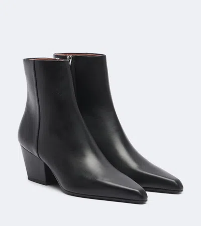 Paris Texas Classic Leather Ankle Boot For Women In Black