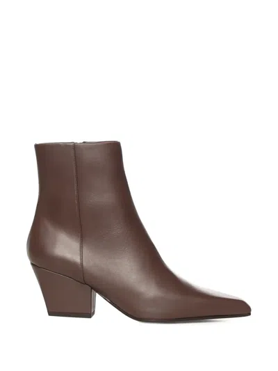 Paris Texas Jane Leather Ankle Boots In Brown