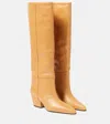 Paris Texas Jane Leather Knee-high Boots In Black