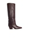 Paris Texas 'jane' Mocha Lear Boots In Brown