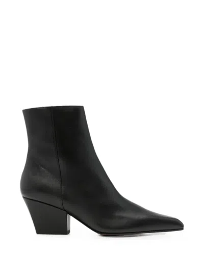 Paris Texas Jane Pointed-toe Leather Ankle Boots In Black