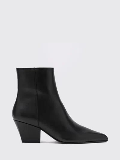 Paris Texas Jane Smooth Leather Cowboy Ankle Boots With Low Heel In Multi
