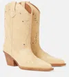 Paris Texas Janice 60 Suede Cowboy Boots In White