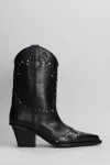 Paris Texas Janice Boot 60 Texan Boots In Black Leather In Black