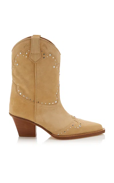 Paris Texas Janice Studded Suede Western Boots