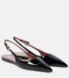 Paris Texas Jessica 10 Patent Leather Slingback Flats In Black