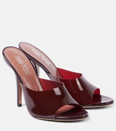 Paris Texas Jessica 105 Pvc Mules In Burgundy