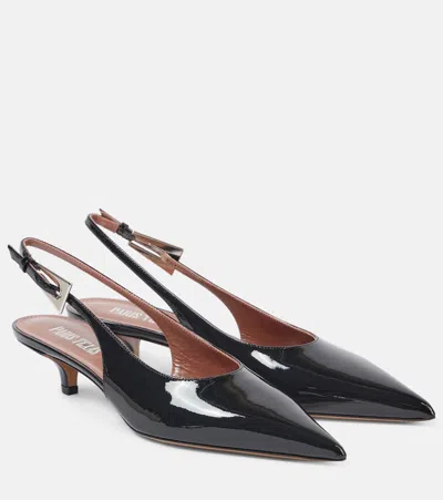 Paris Texas Jessica 35 Patent Leather Slingback Pumps In Black