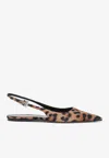 Paris Texas Women's Leopard Print Low Slingback Jessica Pumps | Size 41 | Px1518xsalp In Brown