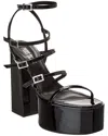 Paris Texas Jessica Leather Platform Sandals In Black
