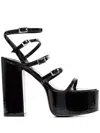 Paris Texas Jessica Leather Platform Sandals In Black