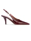 Paris Texas Jessica 75 Leather Slingback Pumps In Bordeaux
