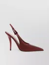 Paris Texas Jessica Slingback Mirror Leather Pumps In Burgundy