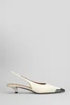 Paris Texas 35mm Jessica Leather Western Slingbacks In White