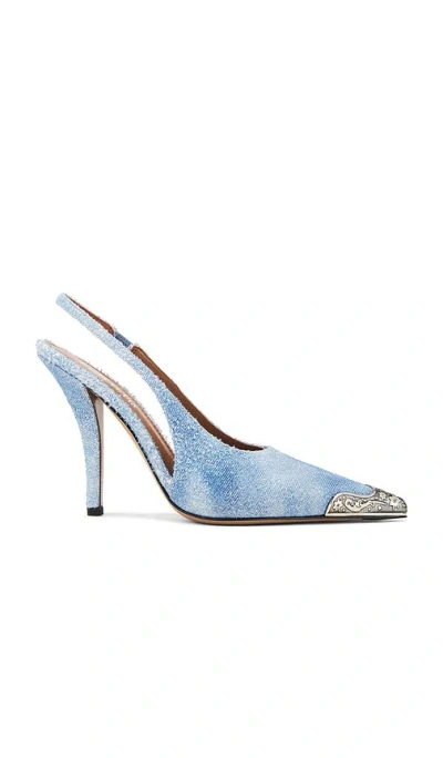 Paris Texas Jessica Western Slingback 105 In Blue