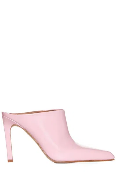 Paris Texas Jude 100mm Leather Mules In Pink