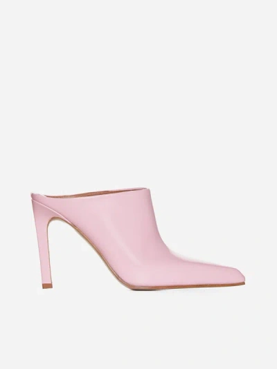 Paris Texas Jude 100mm Leather Mules In Pink