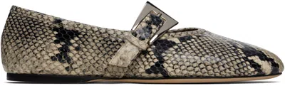 Paris Texas Khaki Sveva Buckle Ballerina Flats
