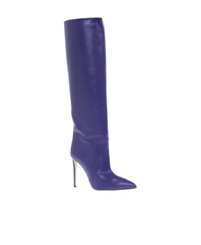 Paris Texas Knee-high 100mm Boots In Blue