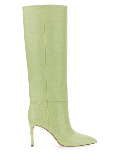 Paris Texas Knee-high 85 Stiletto Boots In Green